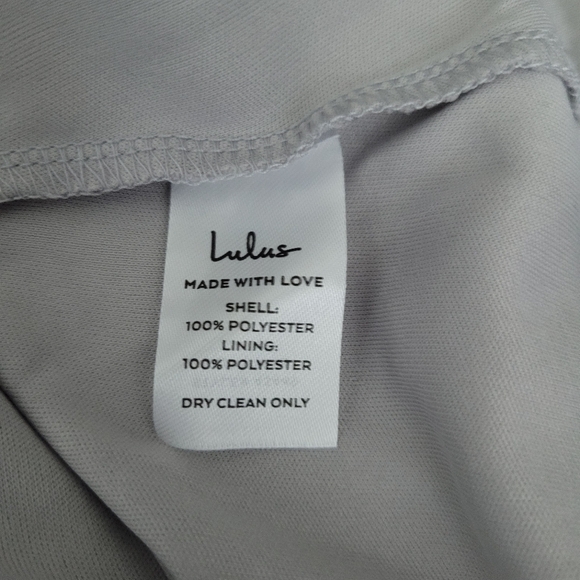 Lulu's Heavenly Hues Women's XL Light Grey Maxi Dress Bridesmaid Party Prom - Picture 14 of 15